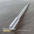 3 ml de pipette pasteur plastique stérile